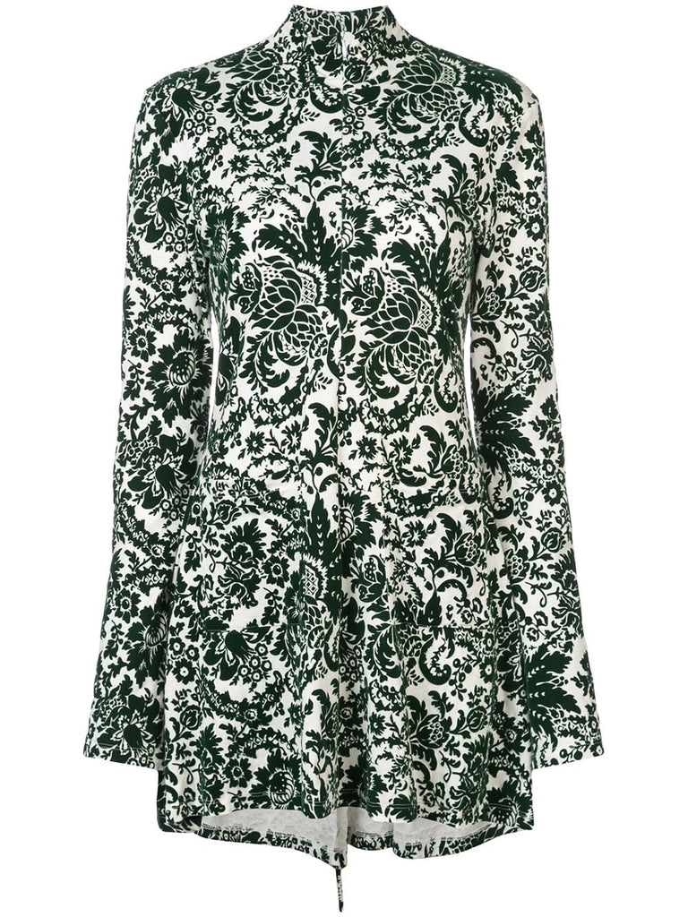 paisley printed mini dress