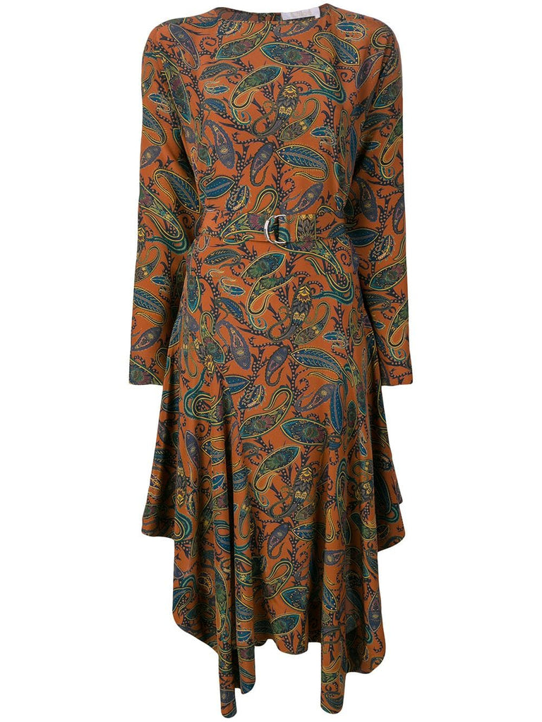 paisley midi dress