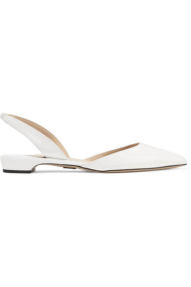 Rhea patent-leather point-toe flats