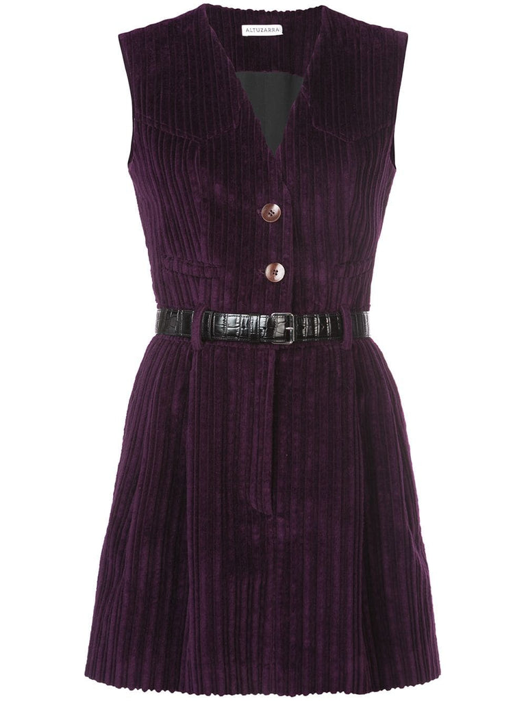 belted corduroy dress