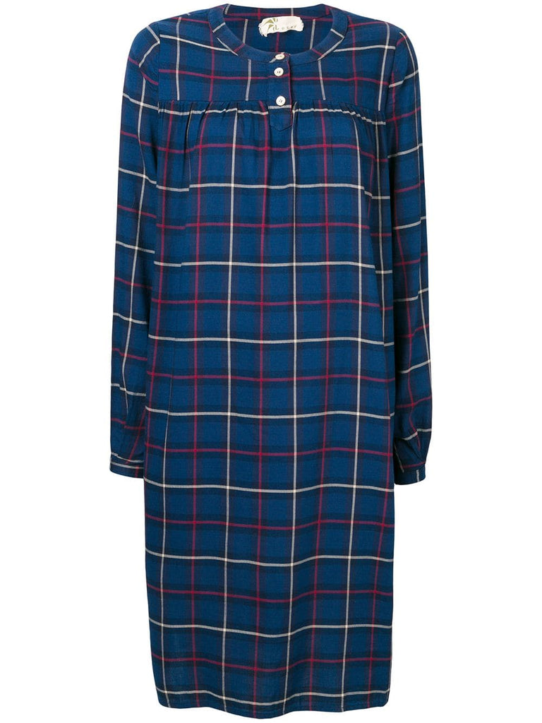 oversized check dress