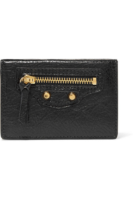 Classic City mini textured-leather wallet