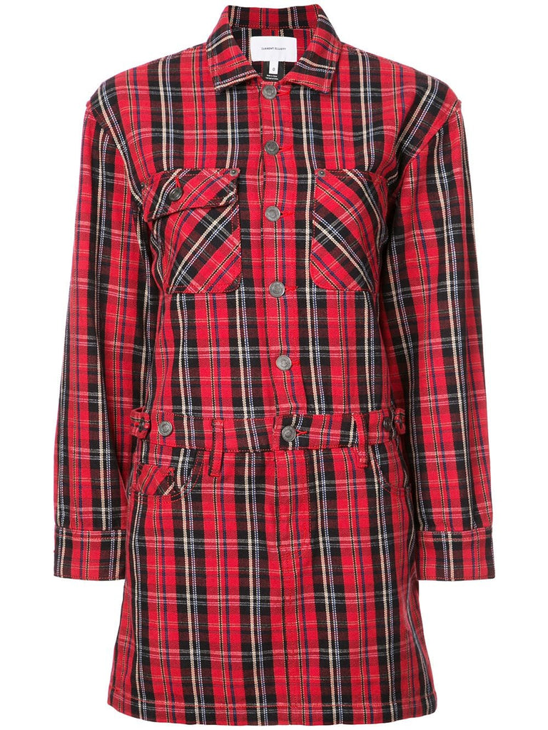 plaid shirt dress