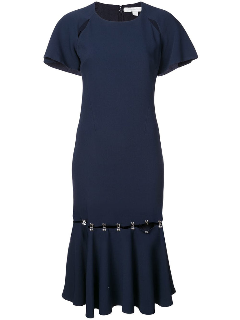 hook and eye crepe dress