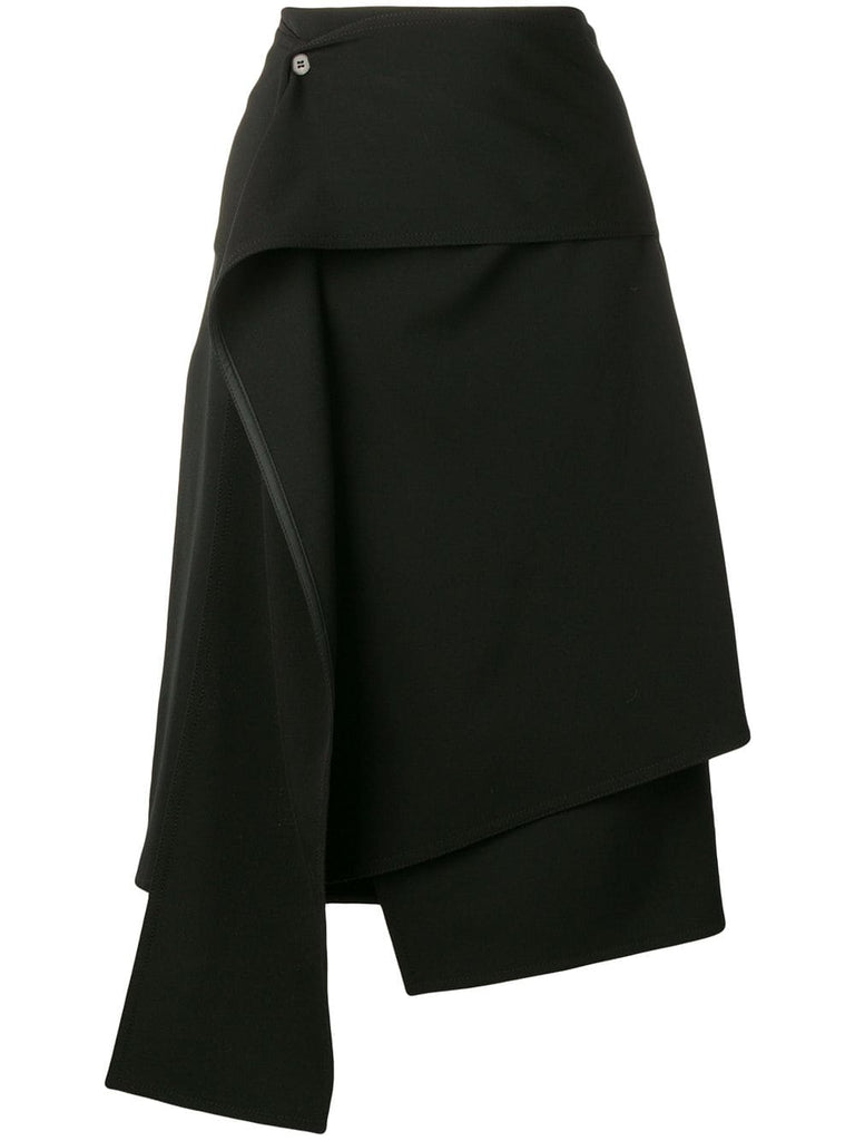 high-rise midi skirt