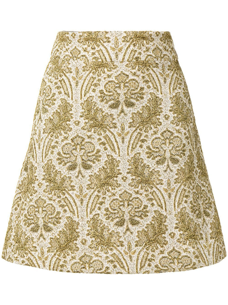 jacquard A-line mini skirt