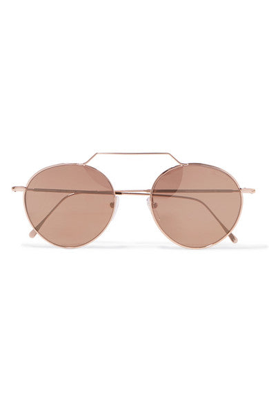 Wynwood II round-frame rose gold-tone sunglasses