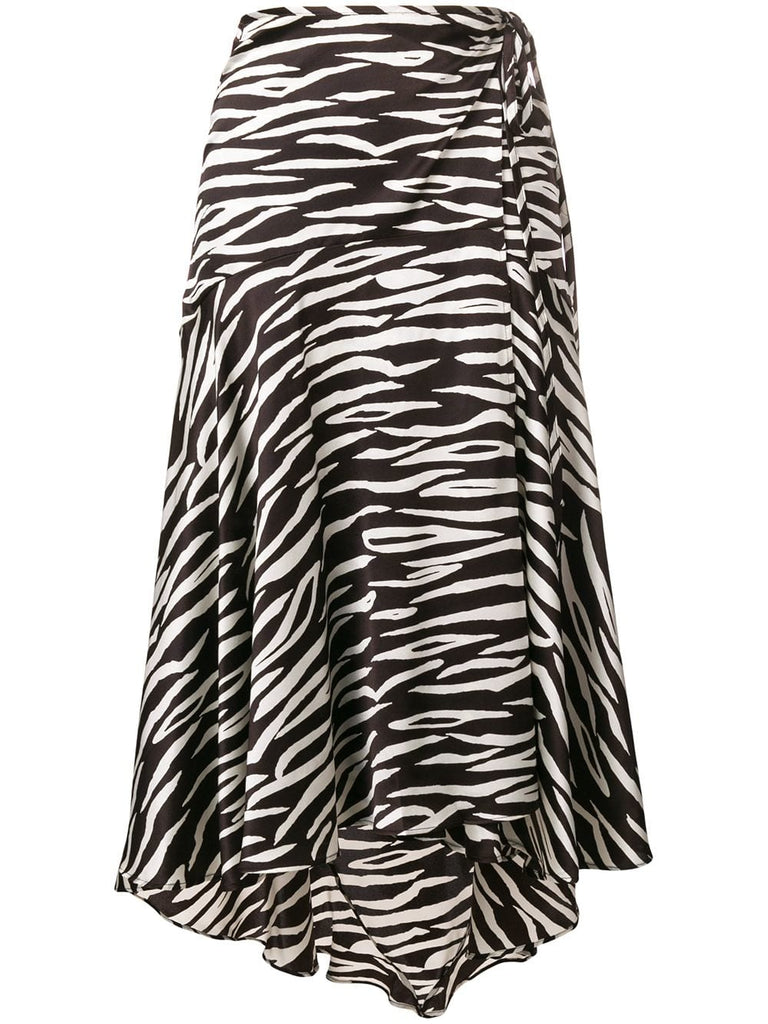 zebra print wrap skirt