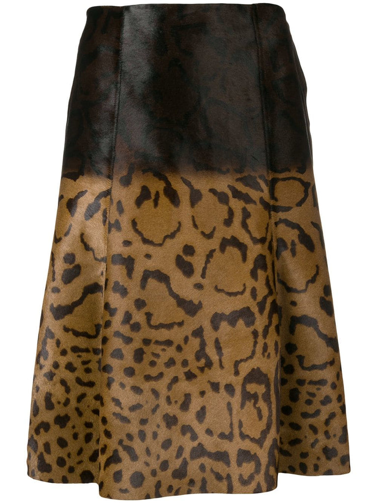 animal print midi skirt