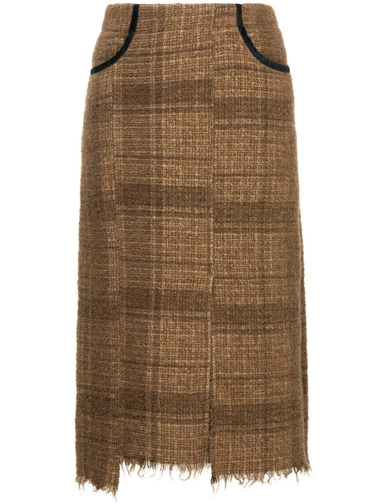 midi tweed skirt