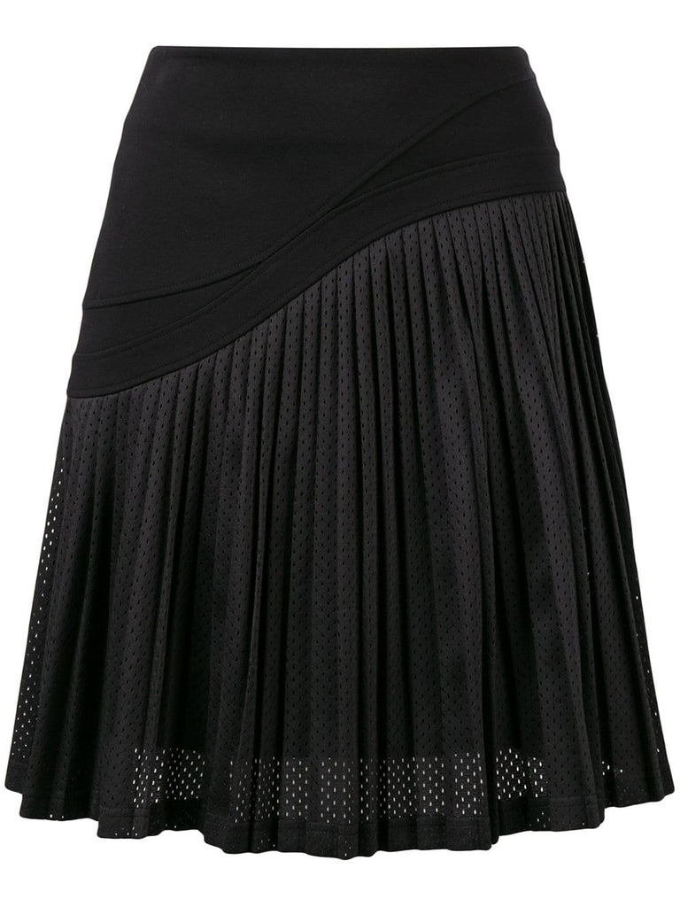 pleated mesh skirt