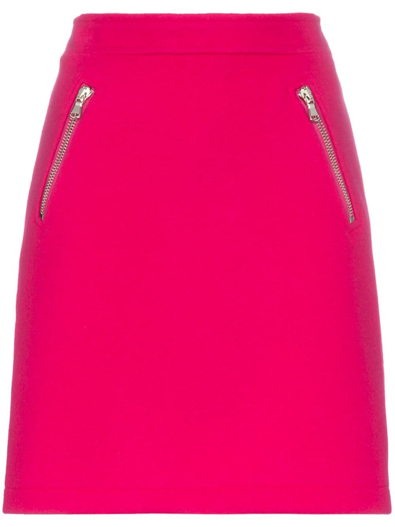 mid rise zip pocket skirt