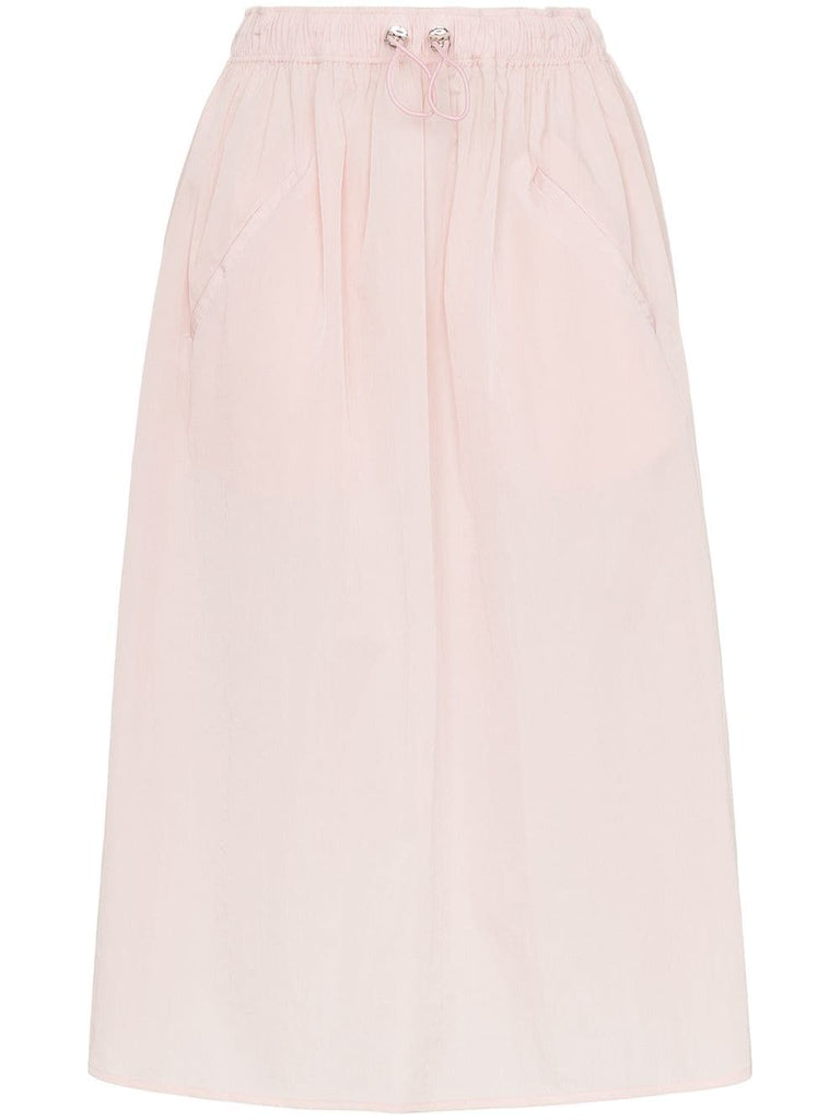 elasticated waist midi skirt