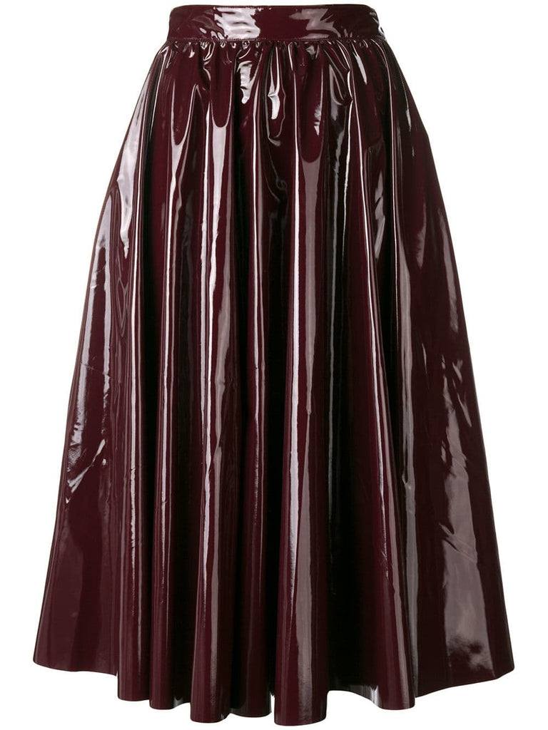 vinyl flared skirt