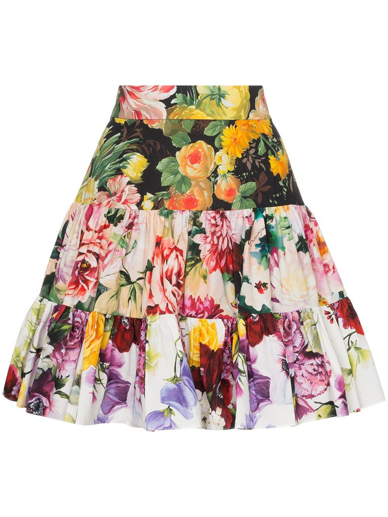 floral mini skirt