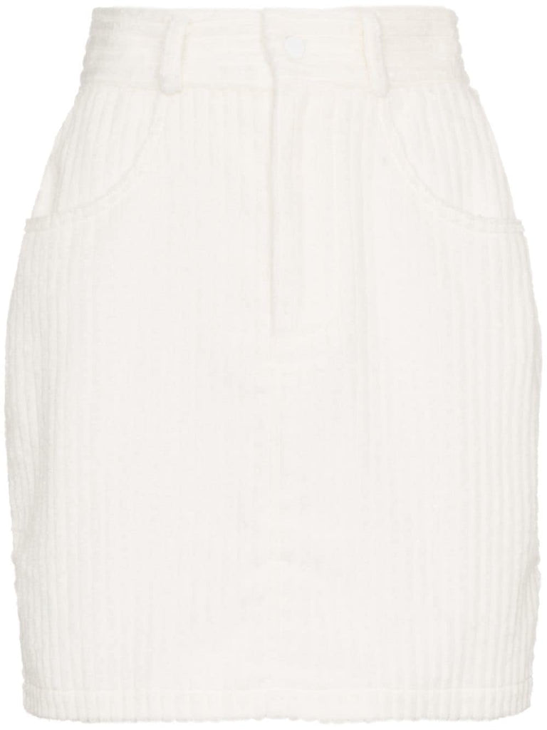 corduroy fitted cotton mini skirt