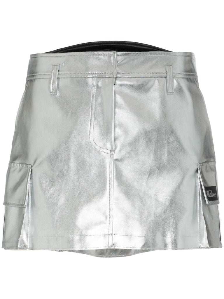 side pocket utility mini skirt