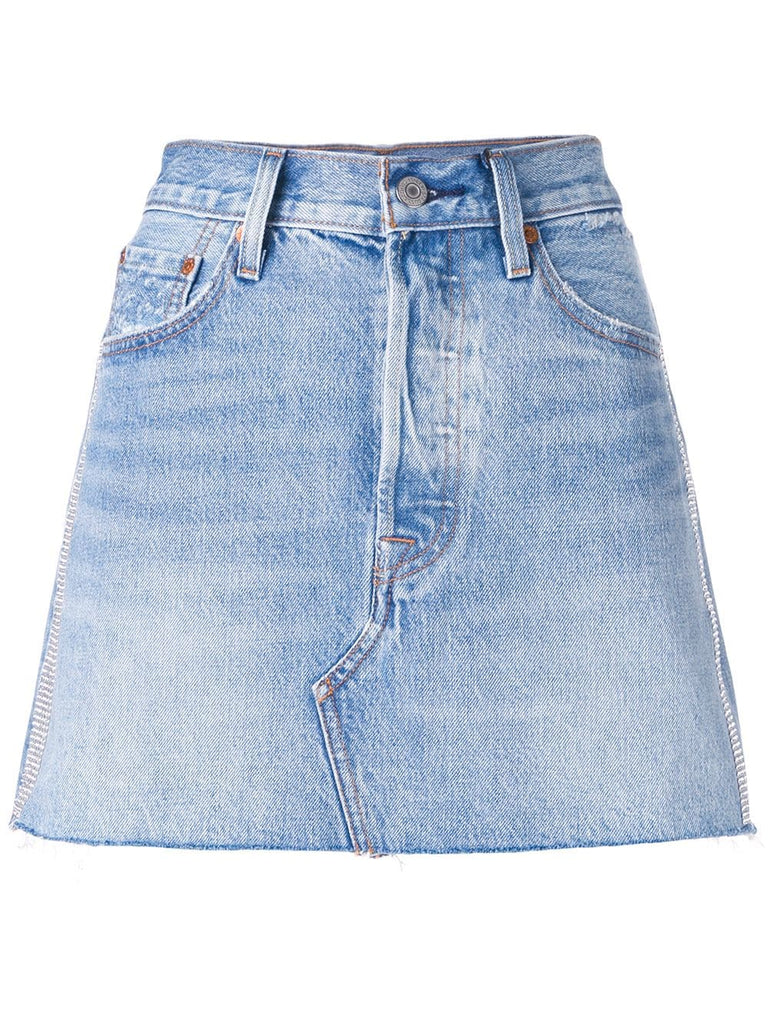 mini denim skirt