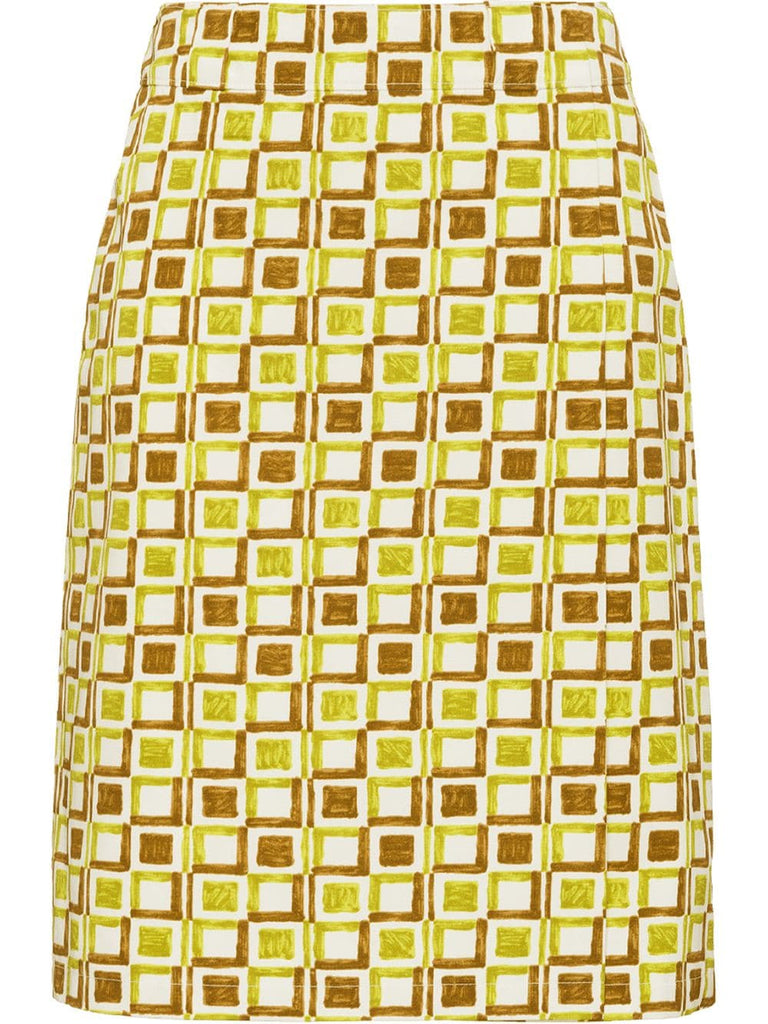 checkered wraparound skirt