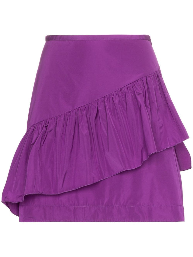 ruffle layer A-line mini skirt