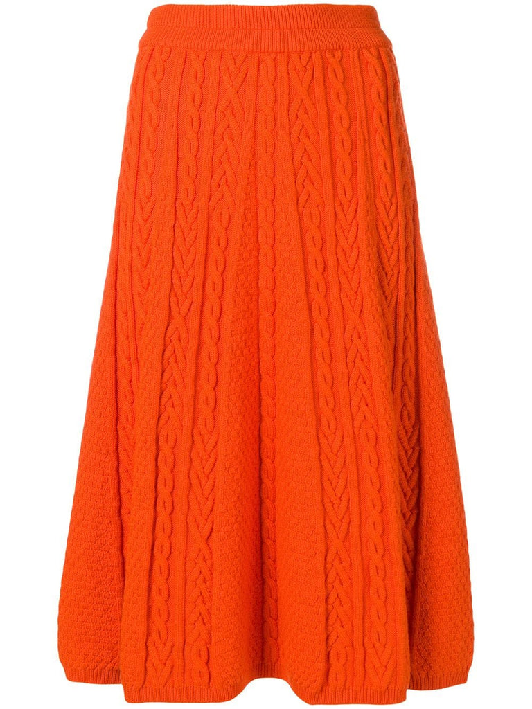 flared knitted skirt