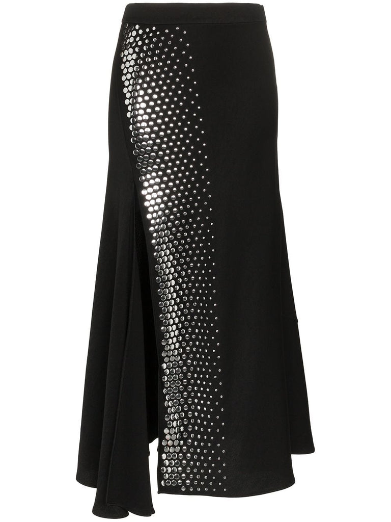 Asymmetric Studded Skirt