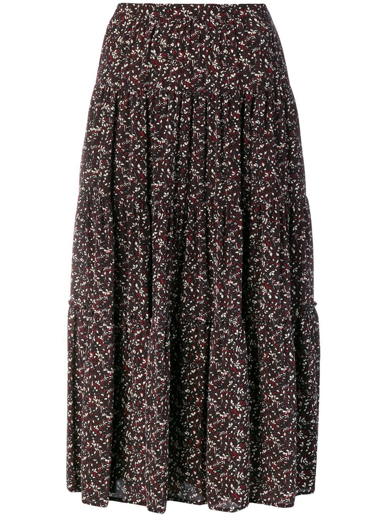 floral print midi skirt