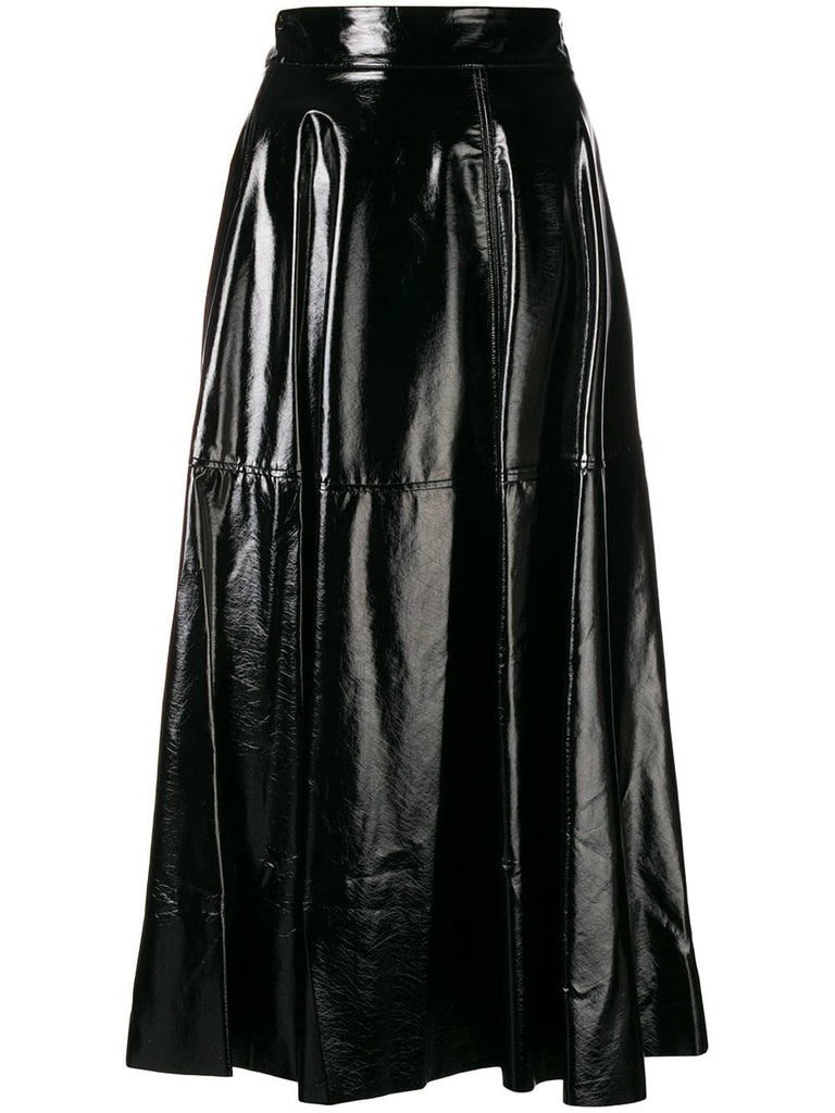 vinyl flared skirt