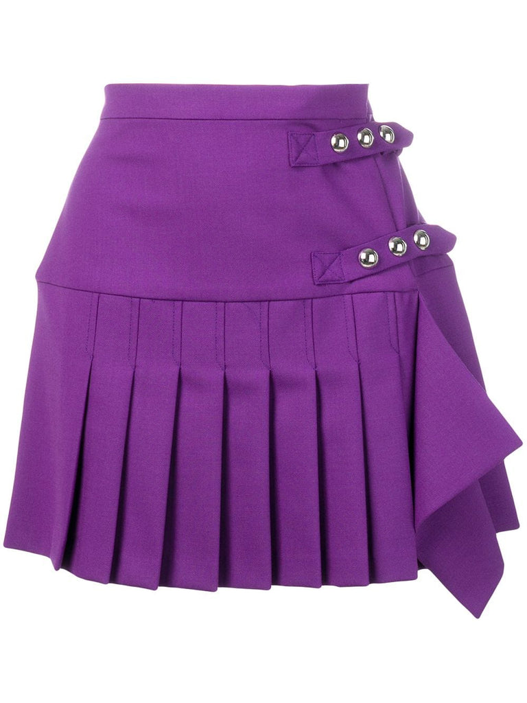 pleated mini skirt