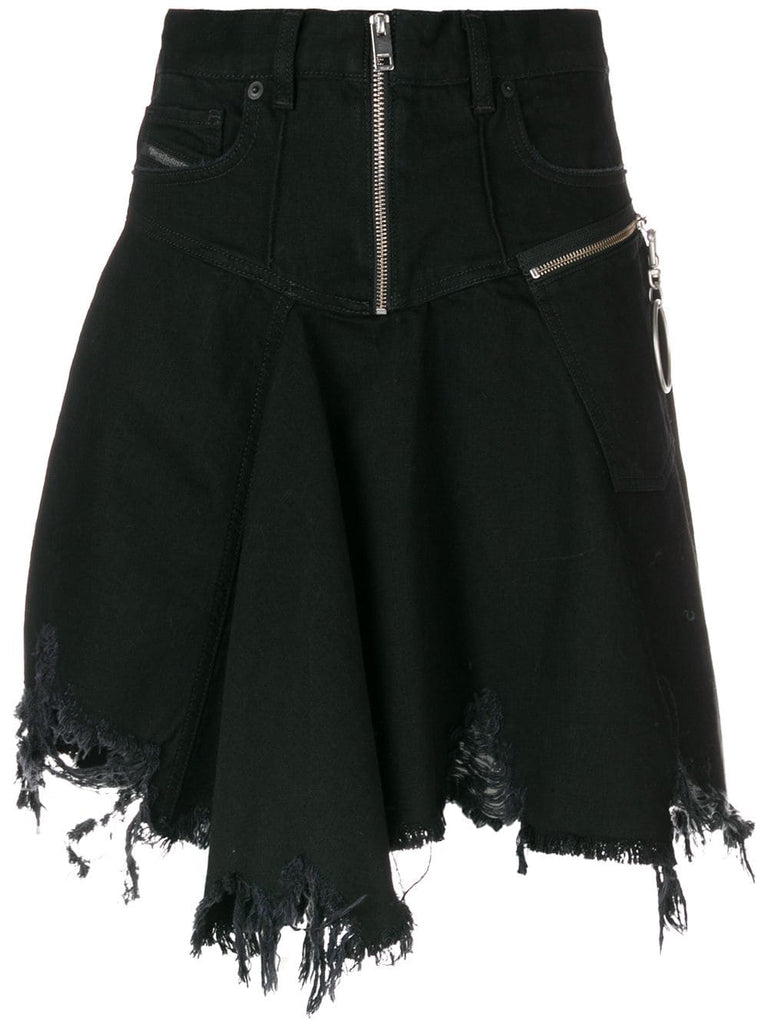 frayed skater skirt