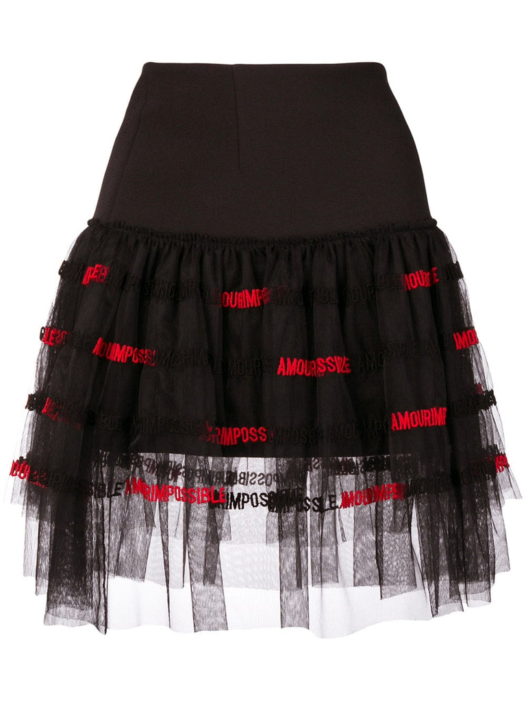 tulle panel skirt