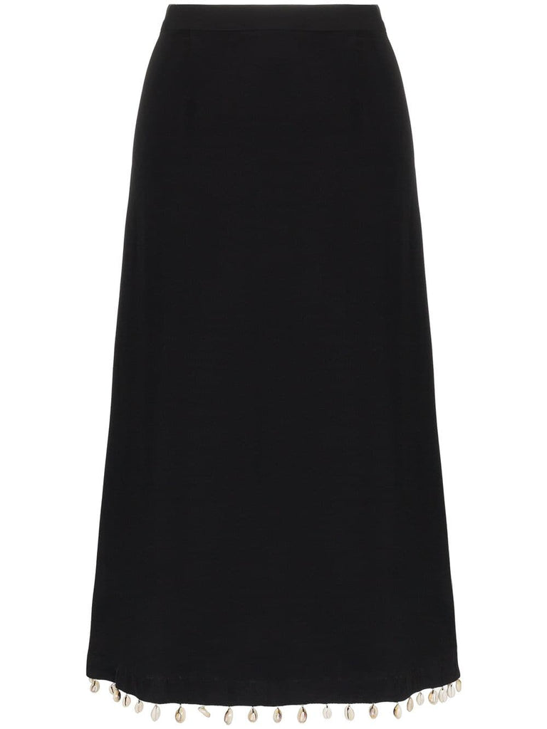 simon shell embellished midi skirt