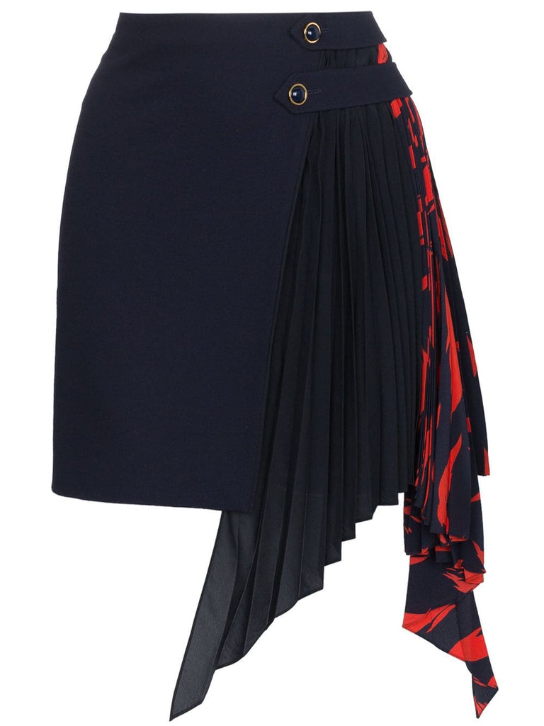 pleated Godet mini skirt