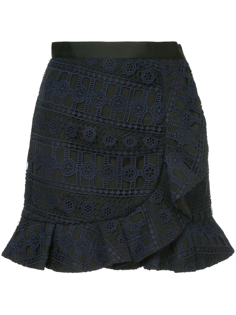 asymmetric lace skirt