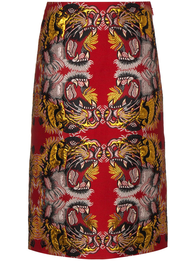 Lurex Jacquard Skirt