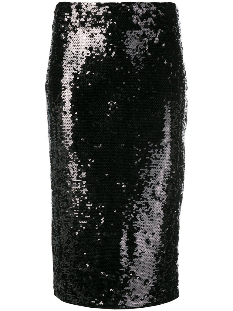 sequinned pencil skirt