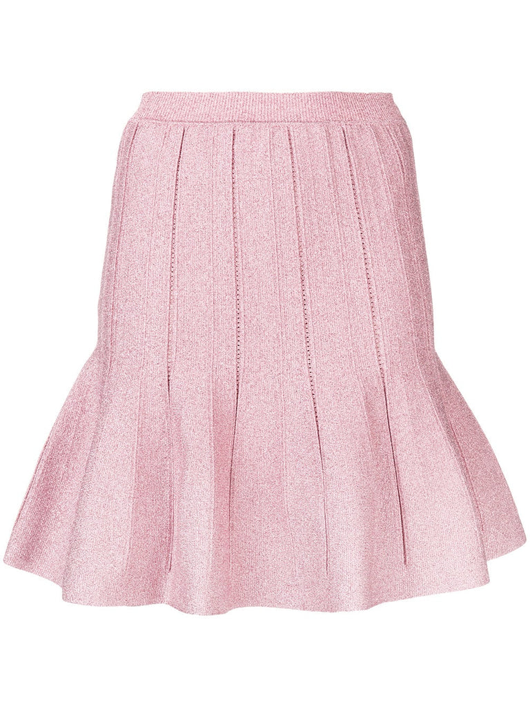 ruffled mini skirt