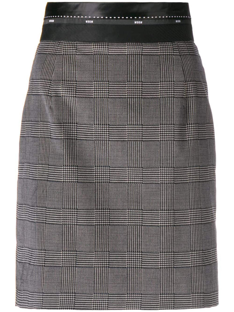 tartan fitted skirt