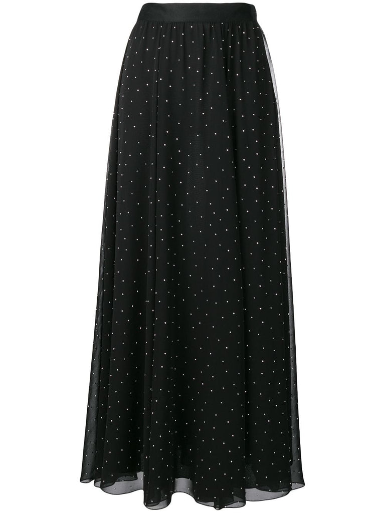 polka dots pleated skirt