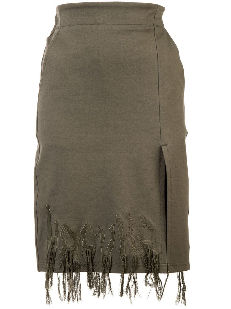 Dying to live fringed skirt