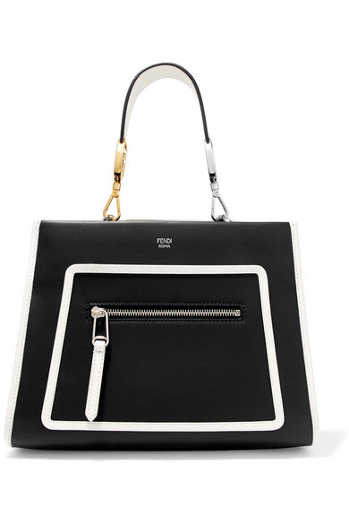 Runaway small two-tone leather tote