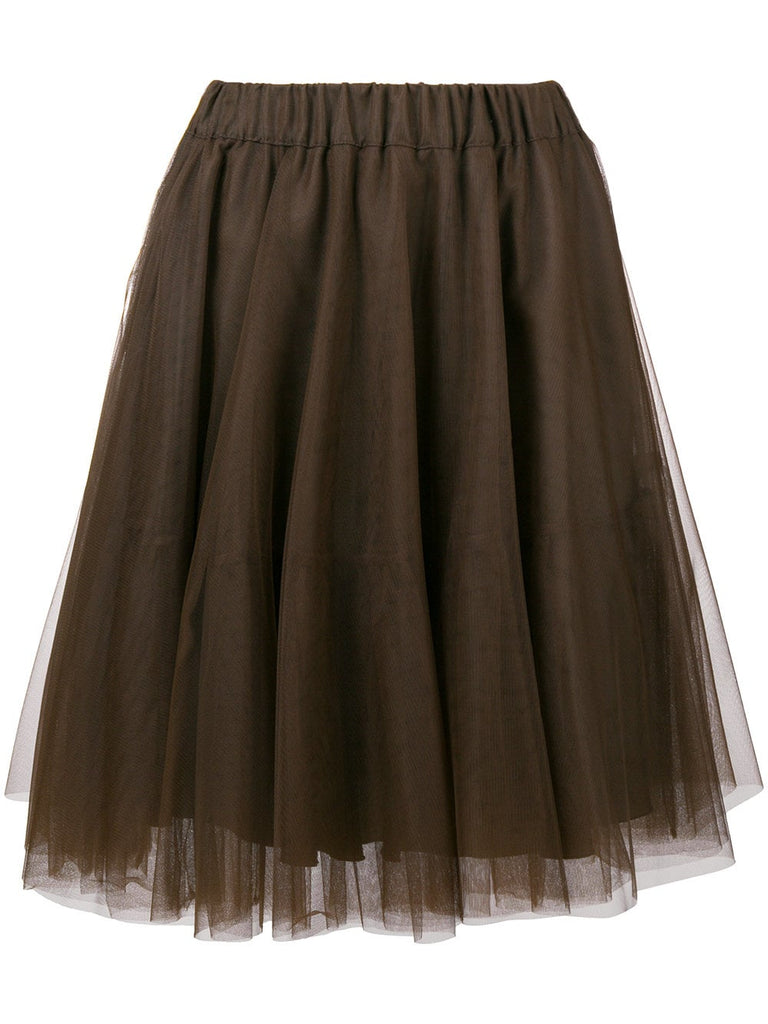 pleated tulle skirt