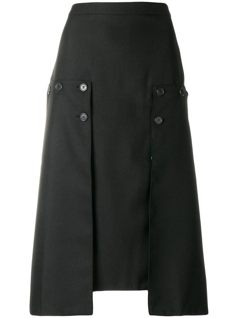 pleated panel skirt