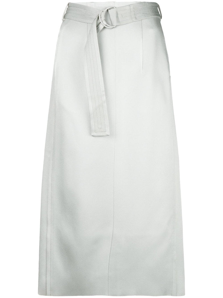 Byron belted midi skirt