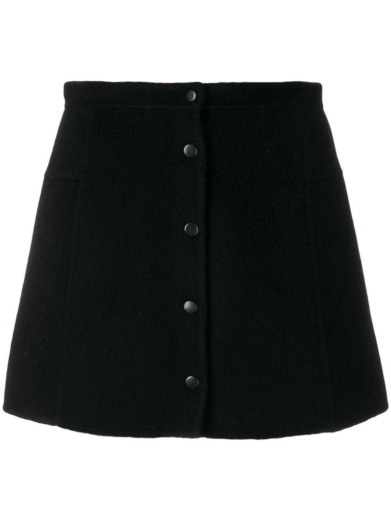 buttoned a-line skirt