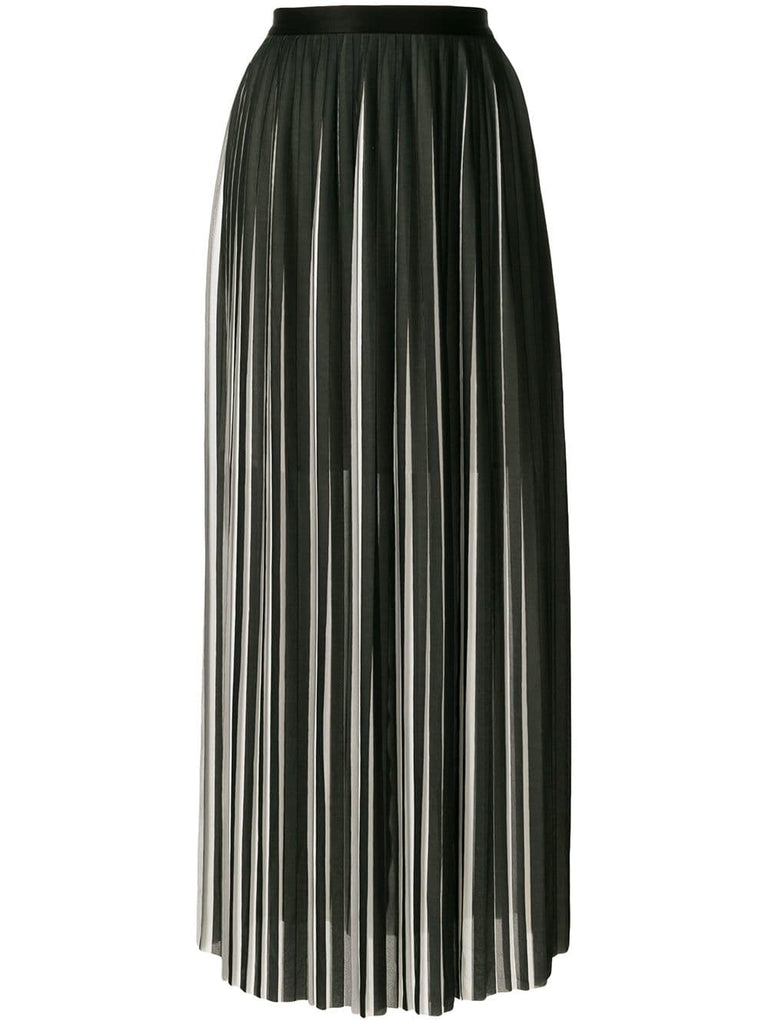 pleated maxi skirt