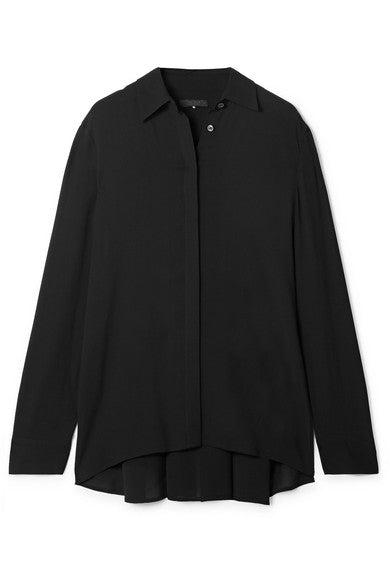 Carla pleated chiffon blouse