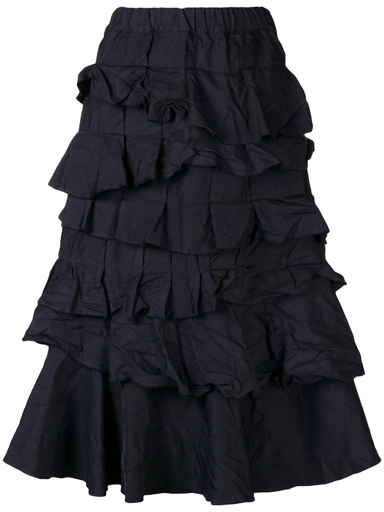 tiered ruffle skirt