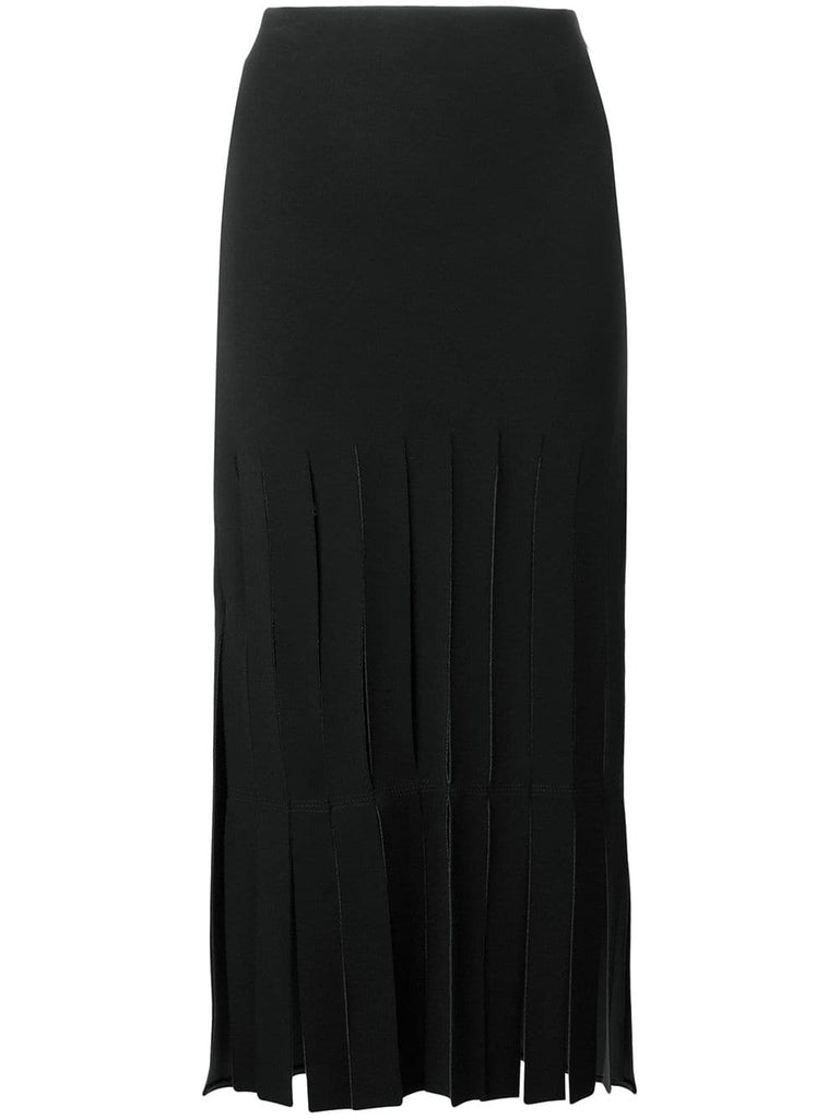 high rise pleated skirt