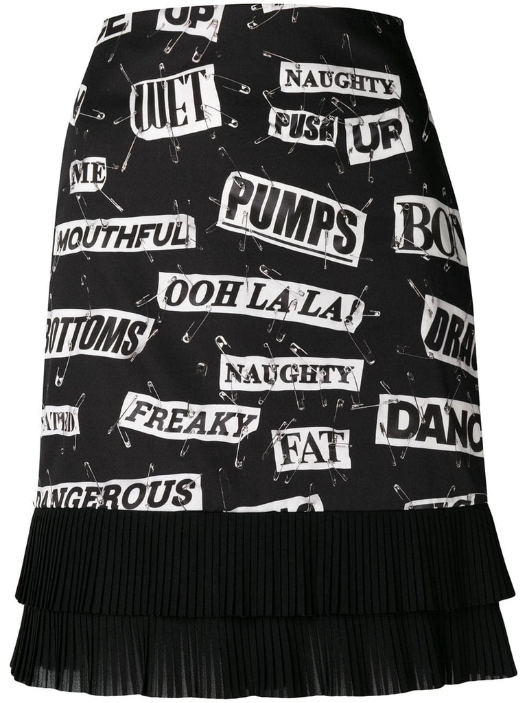 safety pin motif skirt